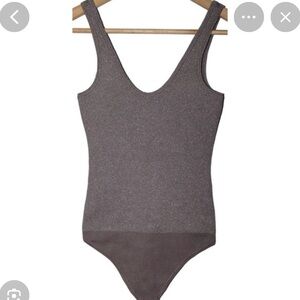 Abercrombie & Fitch Shimmering Gray Bodysuit